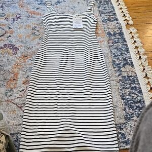 Striped Black and White Dress